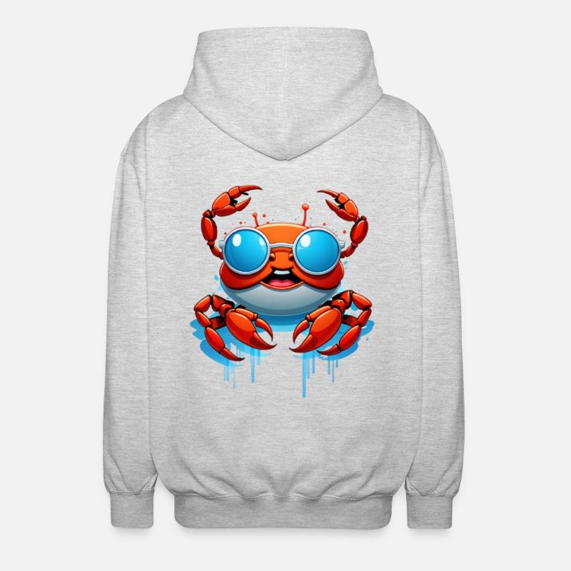 Lunettes de soleil Crab Splash - Veste à capuche unisexe - gris clair chiné
