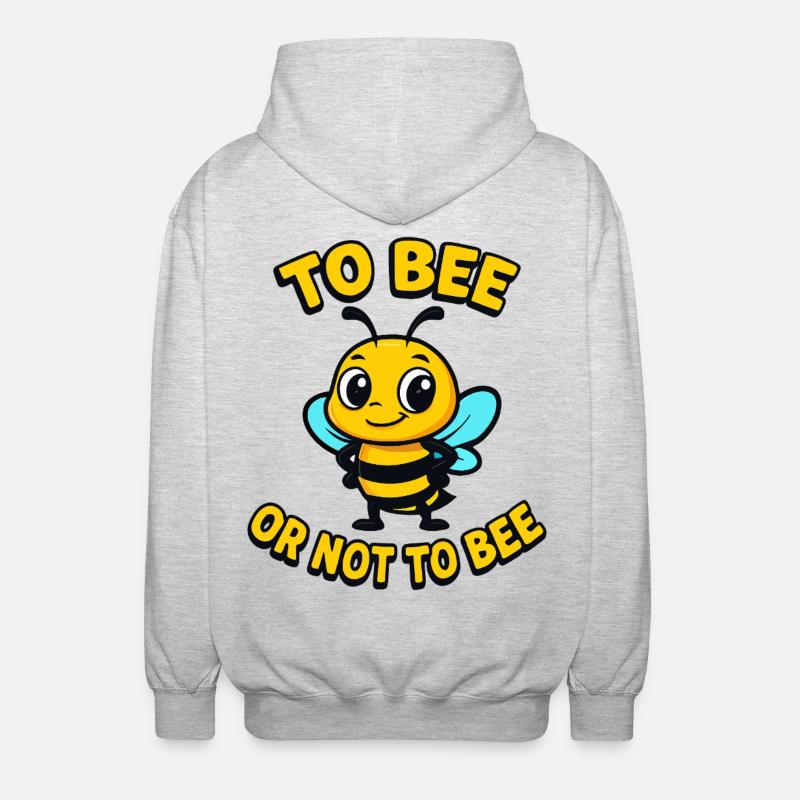 Biene oder nicht Biene - Unisex Kapuzenjacke - Hellgrau meliert