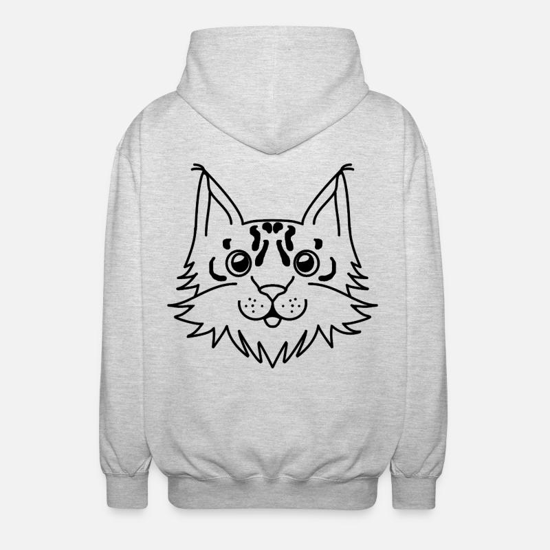 Luchs - Unisex Kapuzenjacke - Hellgrau meliert