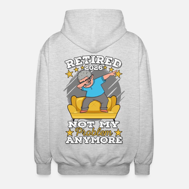 Retraité 2026 Rente Retirement Legend Retraité - Veste à capuche unisexe - gris clair chiné