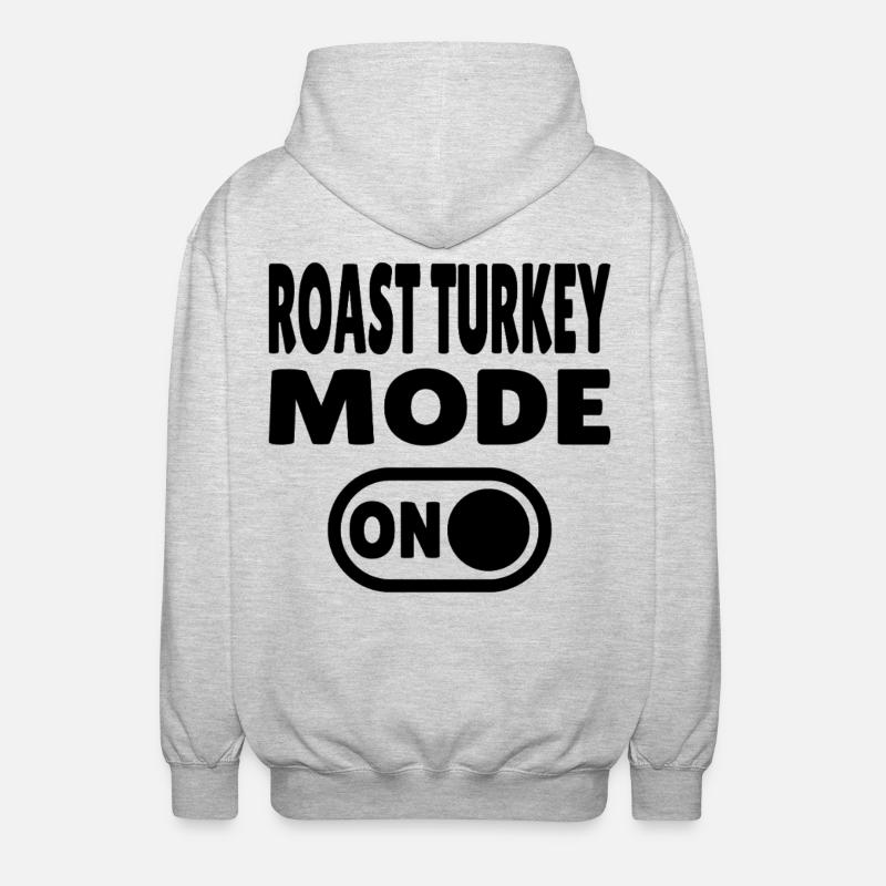 Mode dinde rôtie activé - Veste à capuche unisexe - gris clair chiné