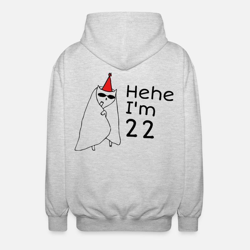 22-jähriges Jubiläum – 22-jähriges Jubiläumsgeschenk - Unisex Kapuzenjacke - Hellgrau meliert