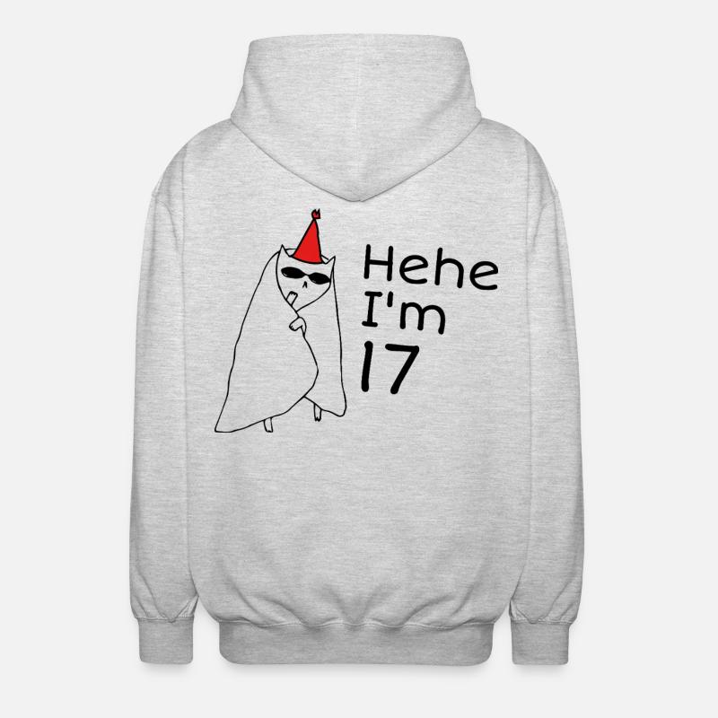 17-jähriges Jubiläum – 17-jähriges Jubiläumsgeschenk - Unisex Kapuzenjacke - Hellgrau meliert