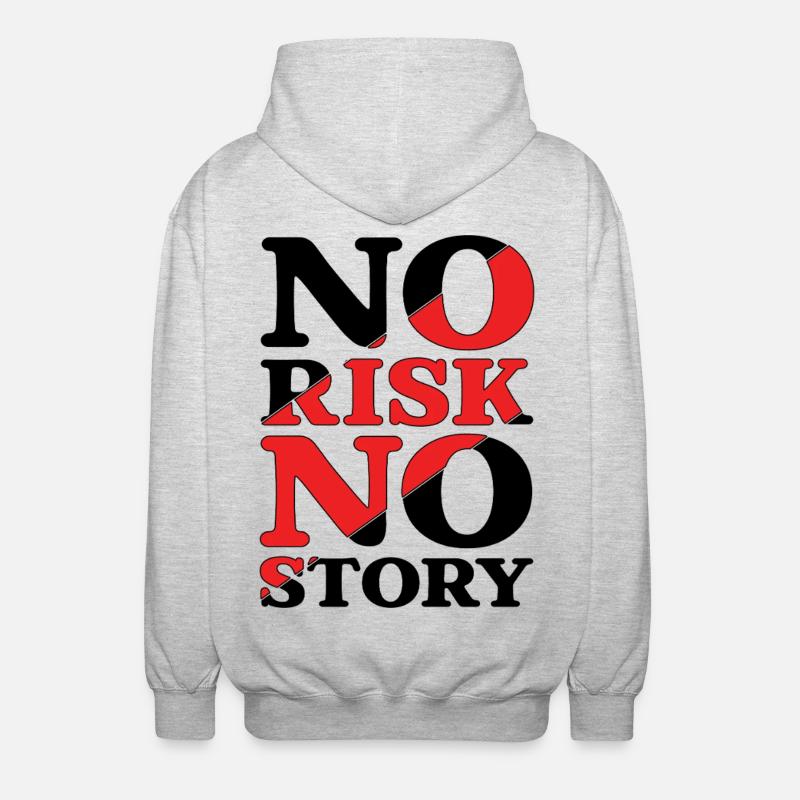 Pas de risque, pas d’histoire - Veste à capuche unisexe - gris clair chiné
