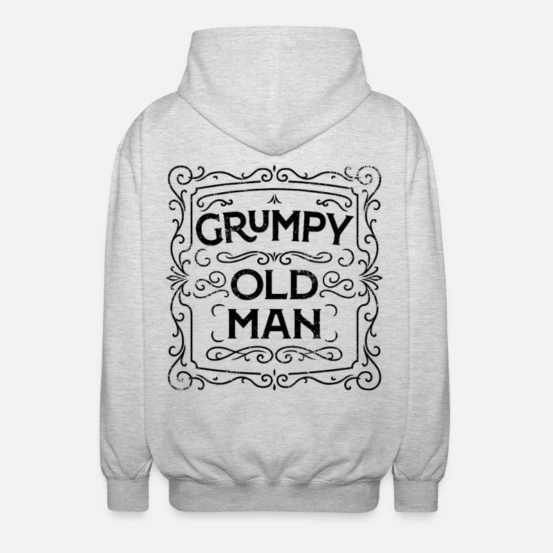GRUMPY OLD MAN - Veste à capuche unisexe - gris clair chiné