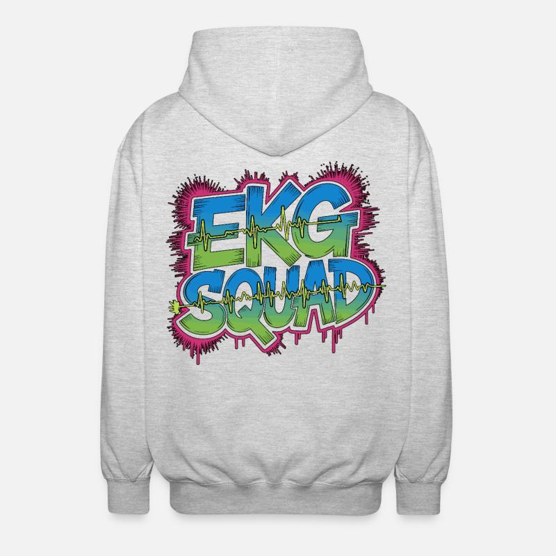 Cardiac Tech ECG Squad Pacemaker Technician - Unisex Hooded Jacket - light heather grey