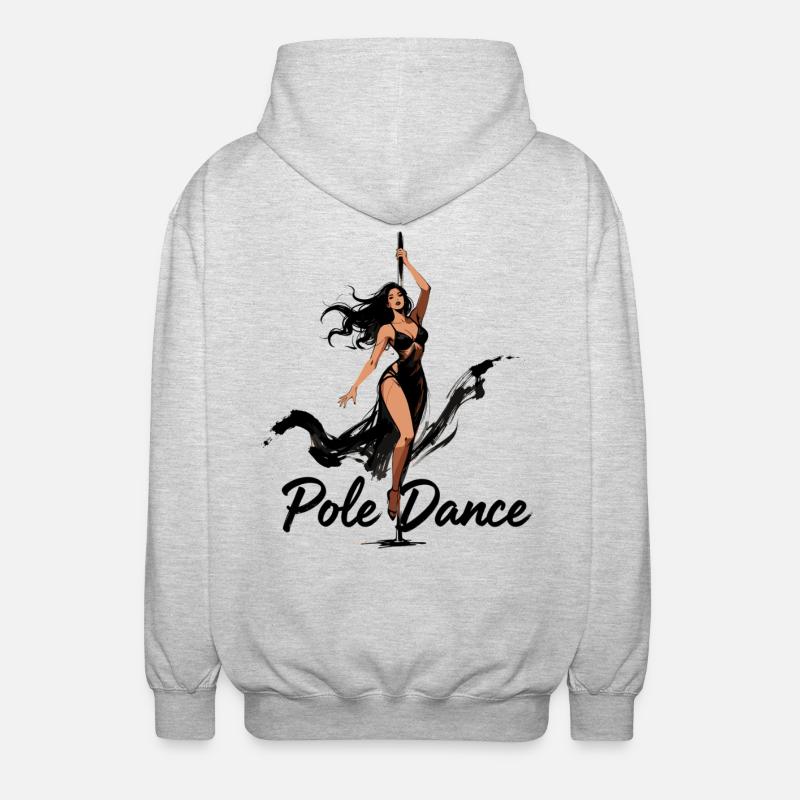 Pole Dance Poledancerin ästhetisch Geschenk - Unisex Kapuzenjacke - Hellgrau meliert