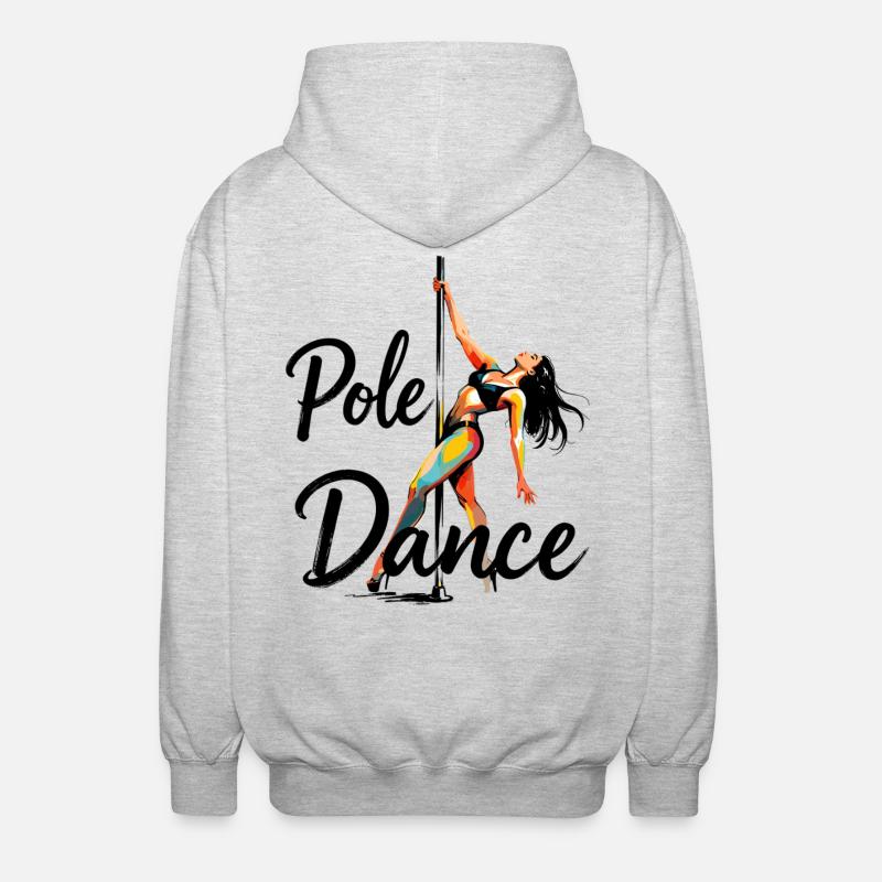 Pole Dance Pole Dancer Aesthetic Gift - Unisex Hooded Jacket - light heather grey