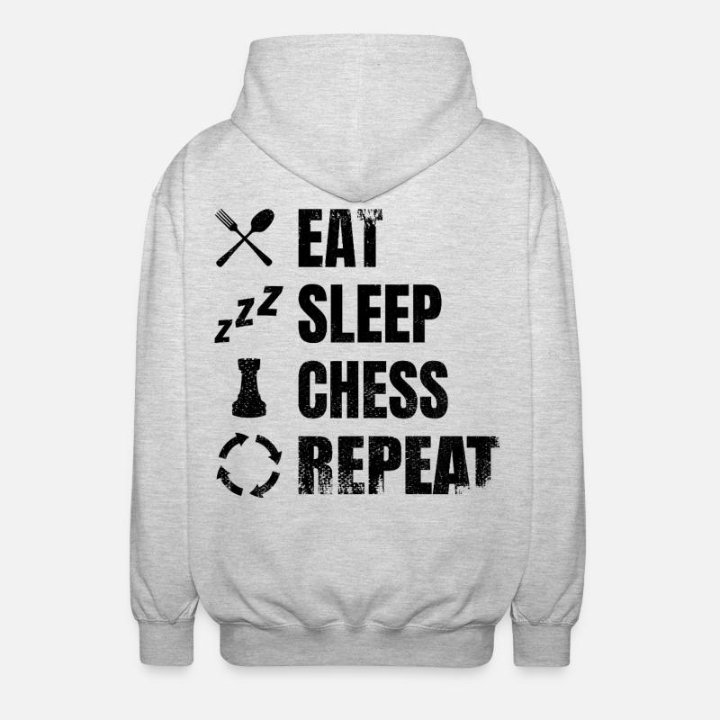 Manger, dormir, répéter les échecs - Veste à capuche unisexe - gris clair chiné