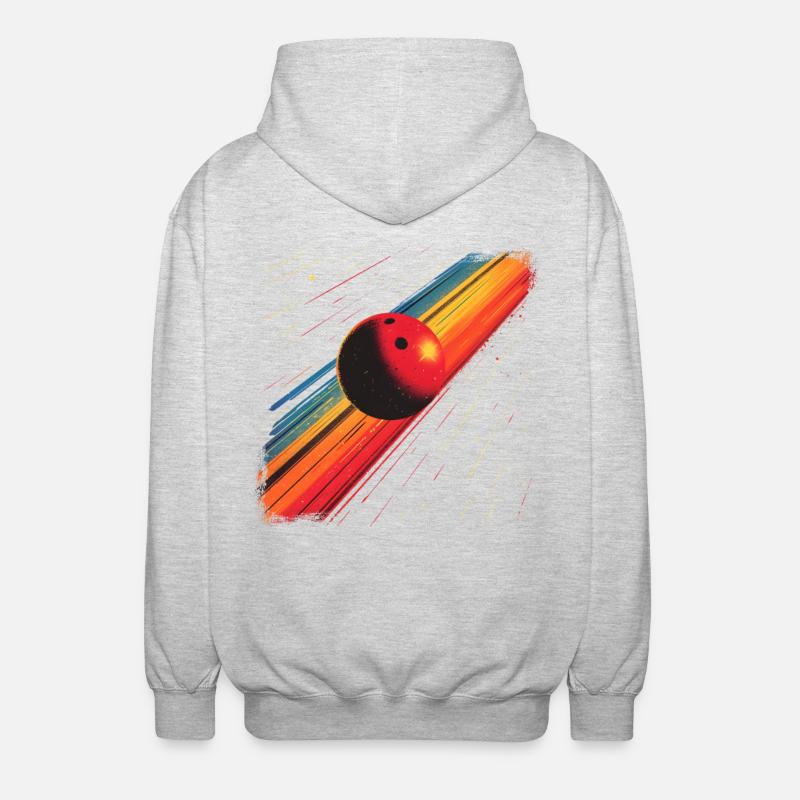 Boule de bowling des années 90 - Veste à capuche unisexe - gris clair chiné