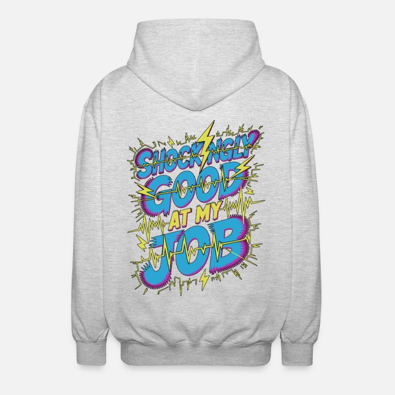 Cardiac Tech Shockingly Good Pacemaker Technician - Unisex Kapuzenjacke - Hellgrau meliert