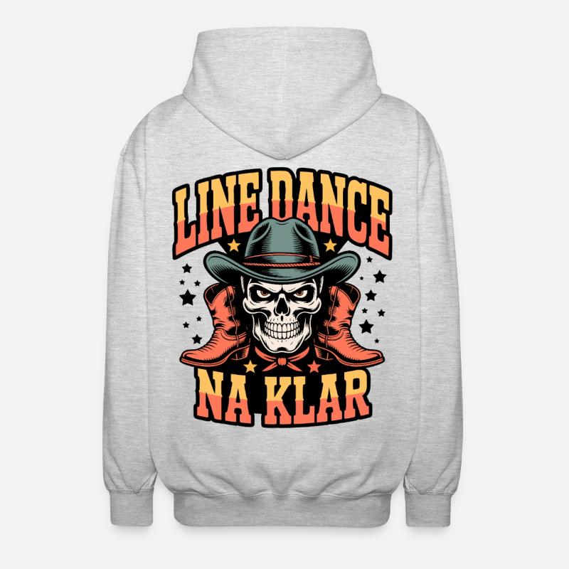 Rodéo de la danse en ligne - Veste à capuche unisexe - gris clair chiné
