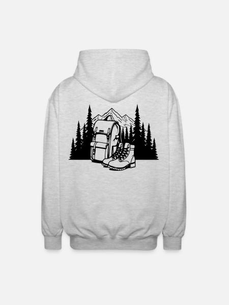 Absolute black, where it all begins - Unisex Hooded Jacket - light heather grey