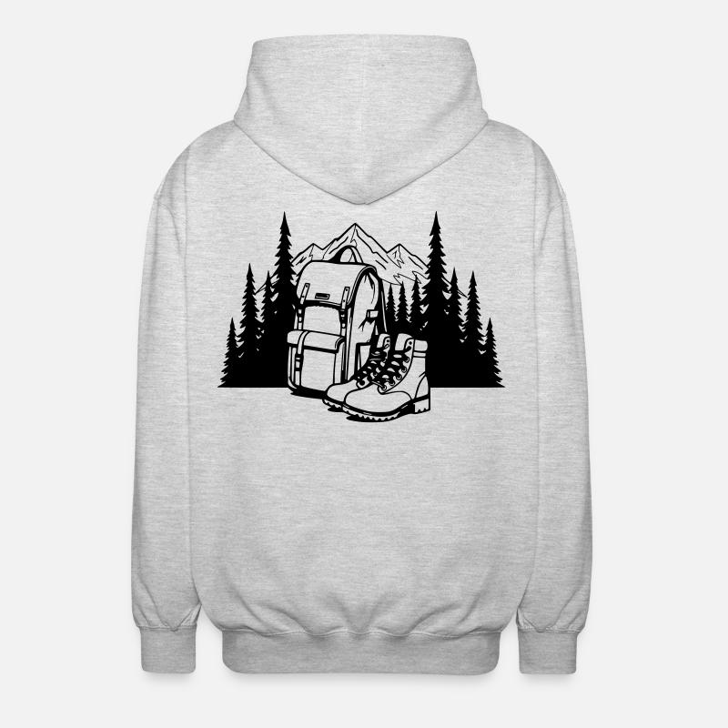 Absolute black, where it all begins - Unisex Hooded Jacket - light heather grey