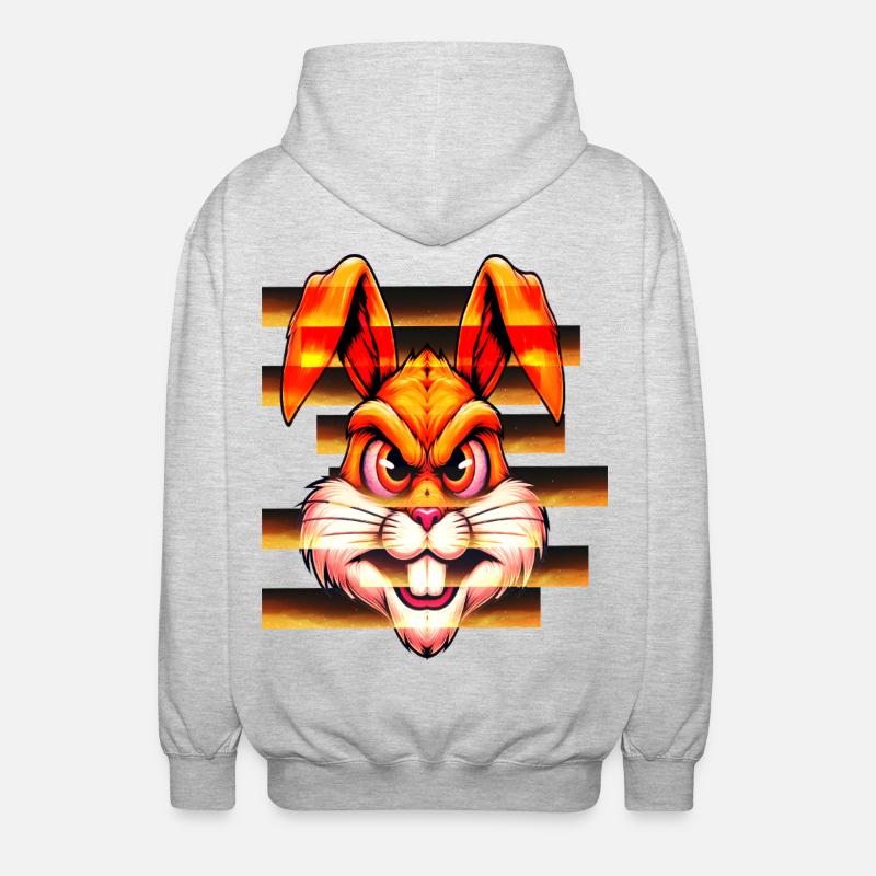 cool-custom-illustration-for-tshirt-de - Unisex Kapuzenjacke - Hellgrau meliert