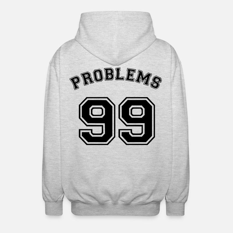 99 Problems - Unisex Kapuzenjacke - Hellgrau meliert
