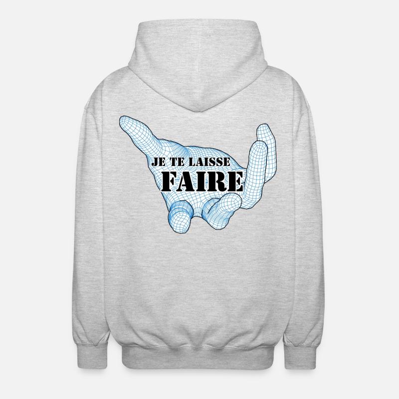 ICH LASSE DICH DAS MACHEN. - Unisex Kapuzenjacke - Hellgrau meliert