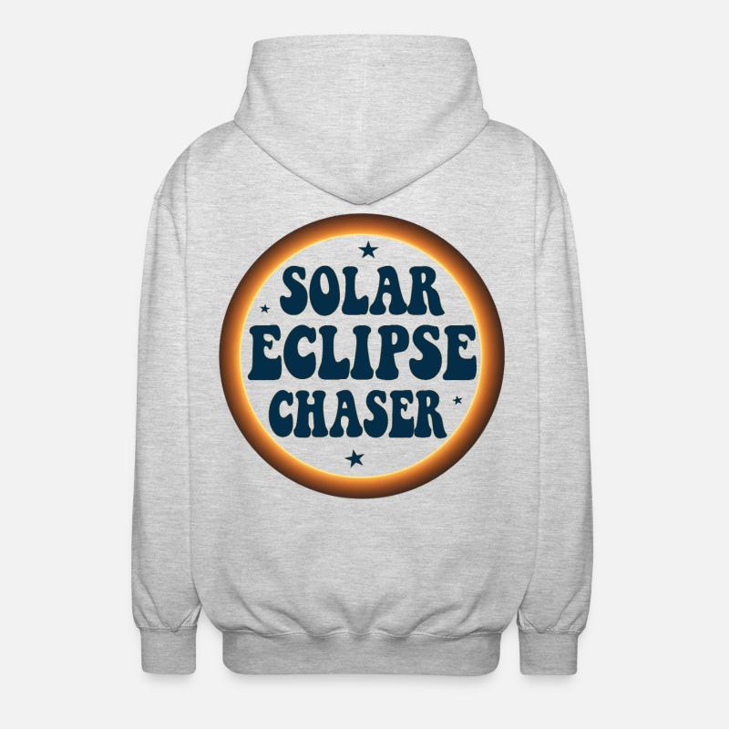 Solar eclipse chaser - Unisex Kapuzenjacke - Hellgrau meliert