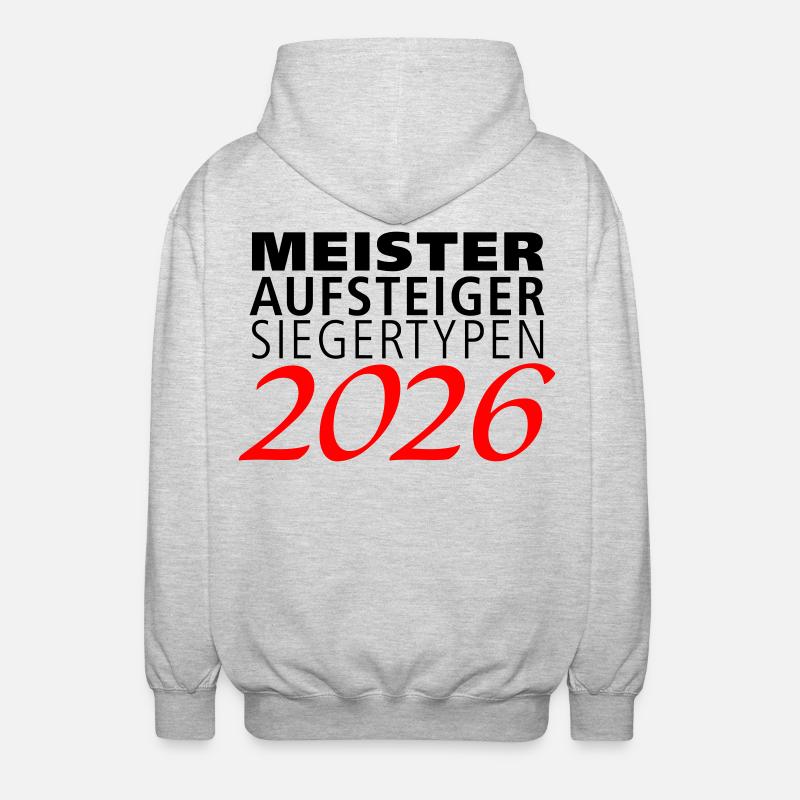 Champions, grimpeurs, vainqueurs en 2026 - Veste à capuche unisexe - gris clair chiné