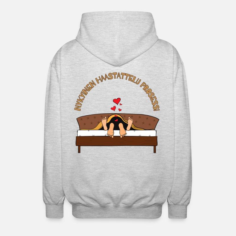 The current interview process. - Unisex Hooded Jacket - light heather grey