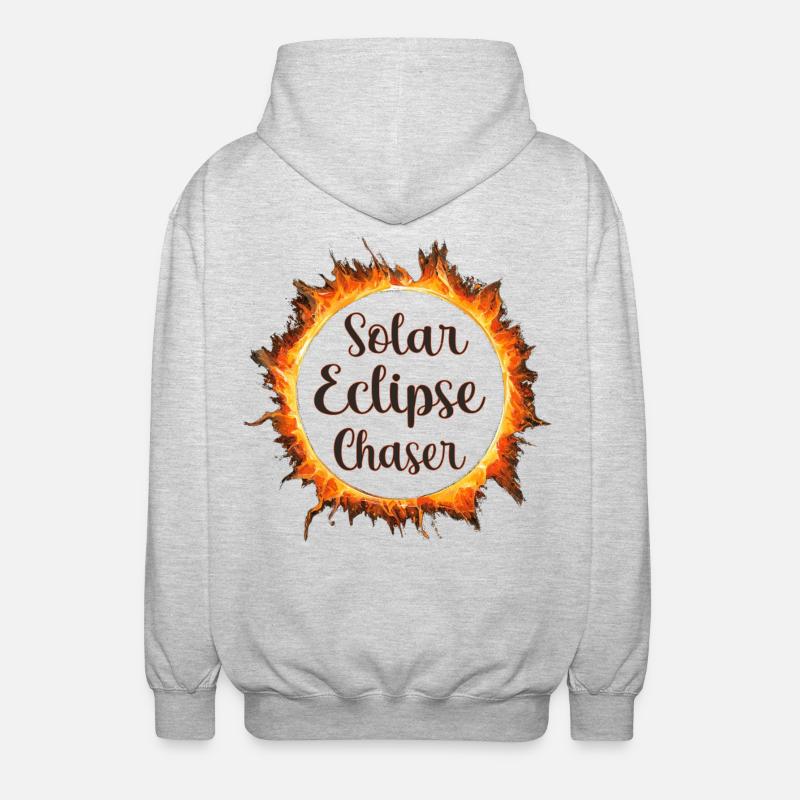 Solar eclipse chaser - Unisex Kapuzenjacke - Hellgrau meliert