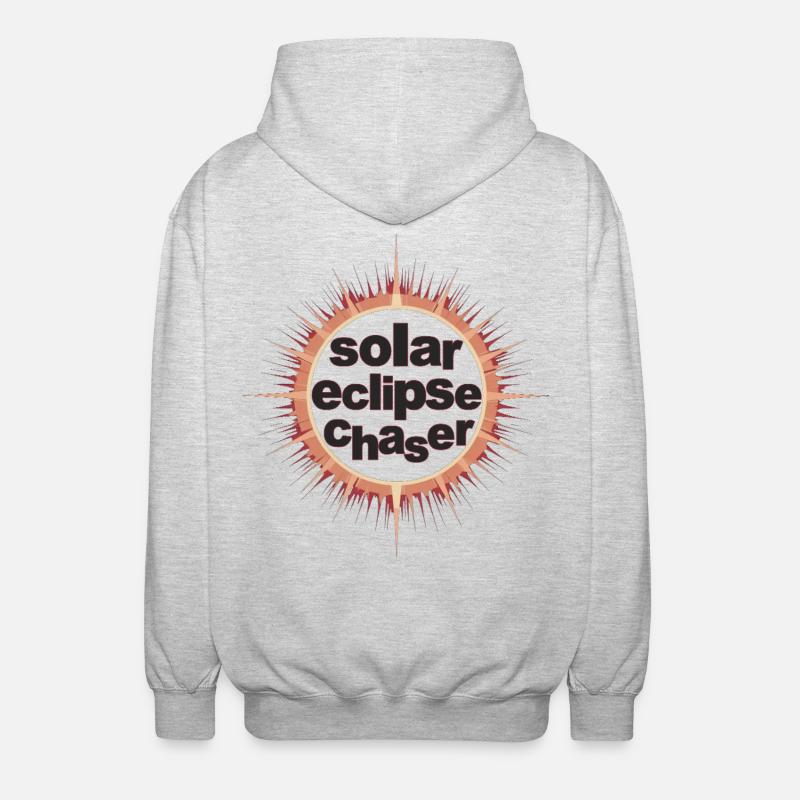 Solar eclipse chaser - Unisex Hooded Jacket - light heather grey