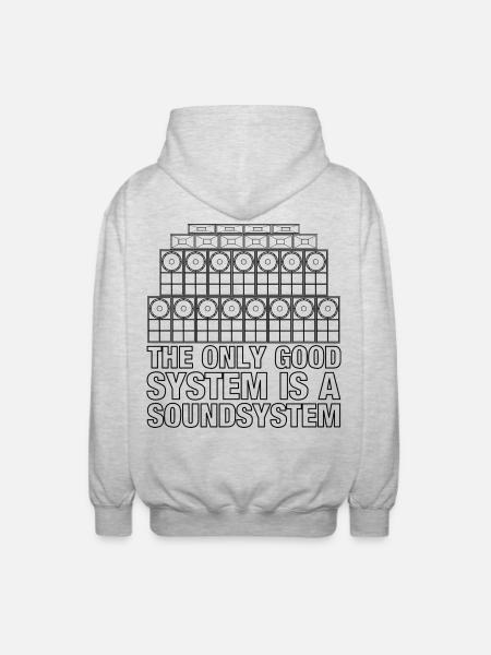 Soundsystem Reggae Bass Jungle - Unisex Kapuzenjacke - Hellgrau meliert