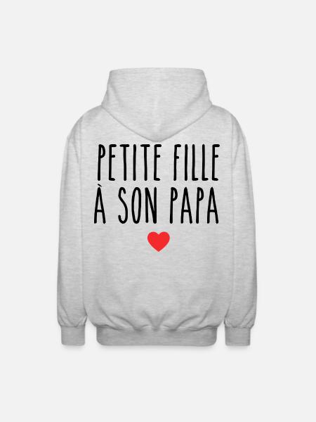 Petite fille à son papa - Veste à capuche unisexe - gris clair chiné