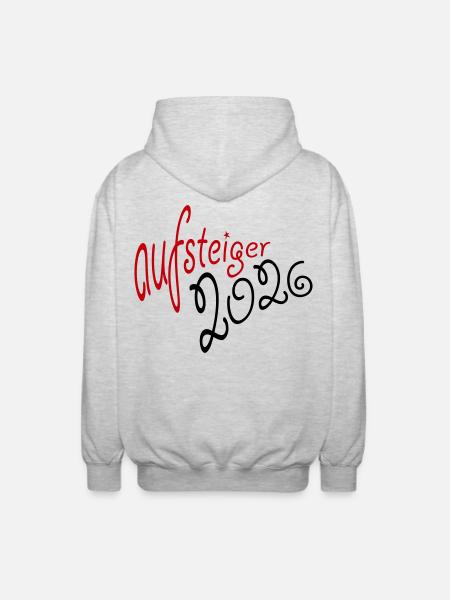 Aufsteiger 2026 Aufstieg - Unisex Kapuzenjacke - Hellgrau meliert