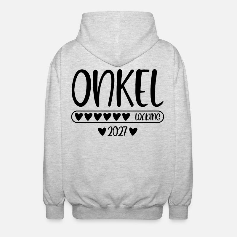 Onkel 2027 loading - Unisex Kapuzenjacke - Hellgrau meliert
