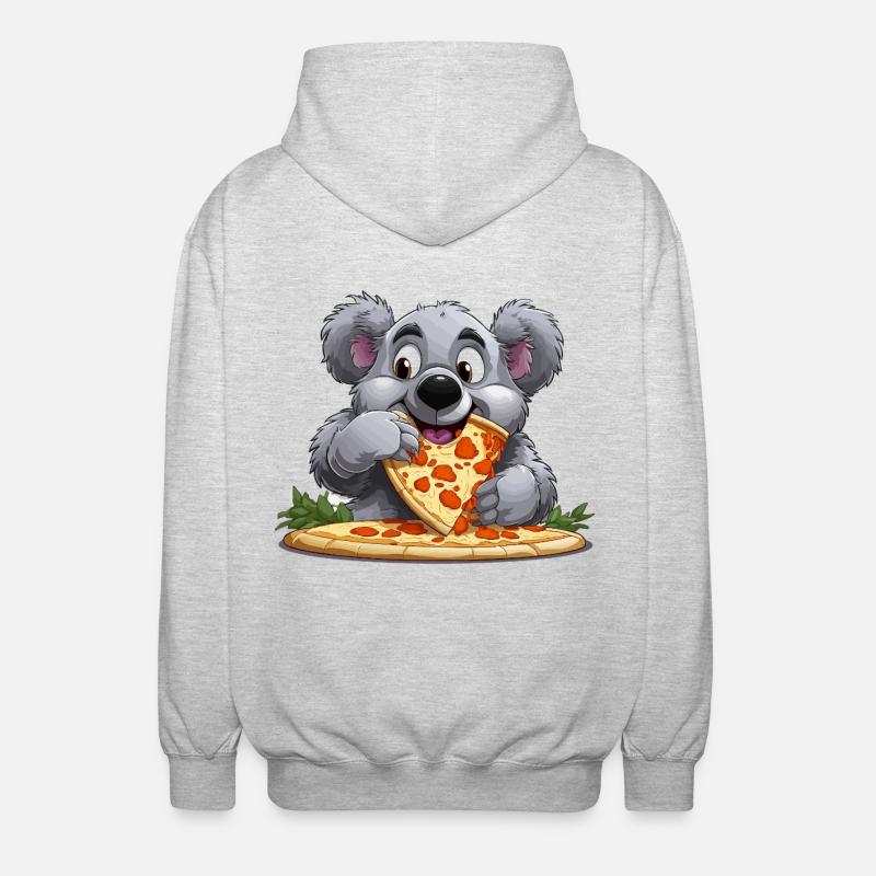 Pizza Love Koala - Veste à capuche unisexe - gris clair chiné