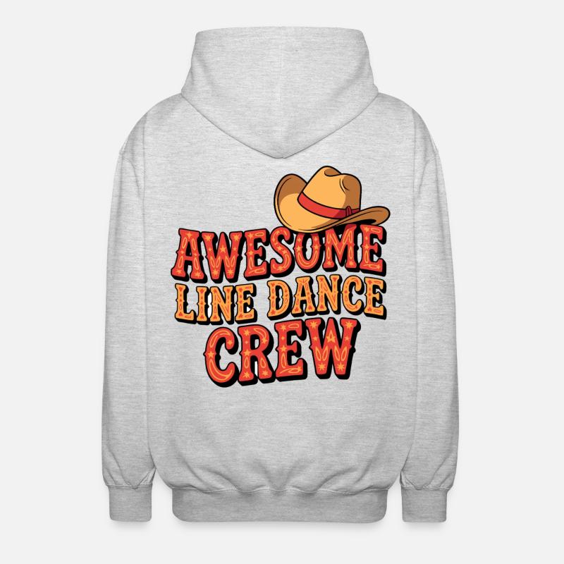 Awesome Line Dance Crew - Unisex Kapuzenjacke - Hellgrau meliert
