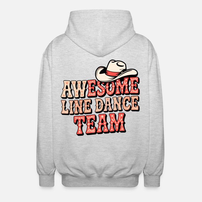 Équipe de danse en ligne incroyable - Veste à capuche unisexe - gris clair chiné