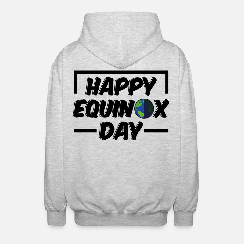 Joyeux jour de l’équinoxe Bénédictions d’Ostara - Veste à capuche unisexe - gris clair chiné