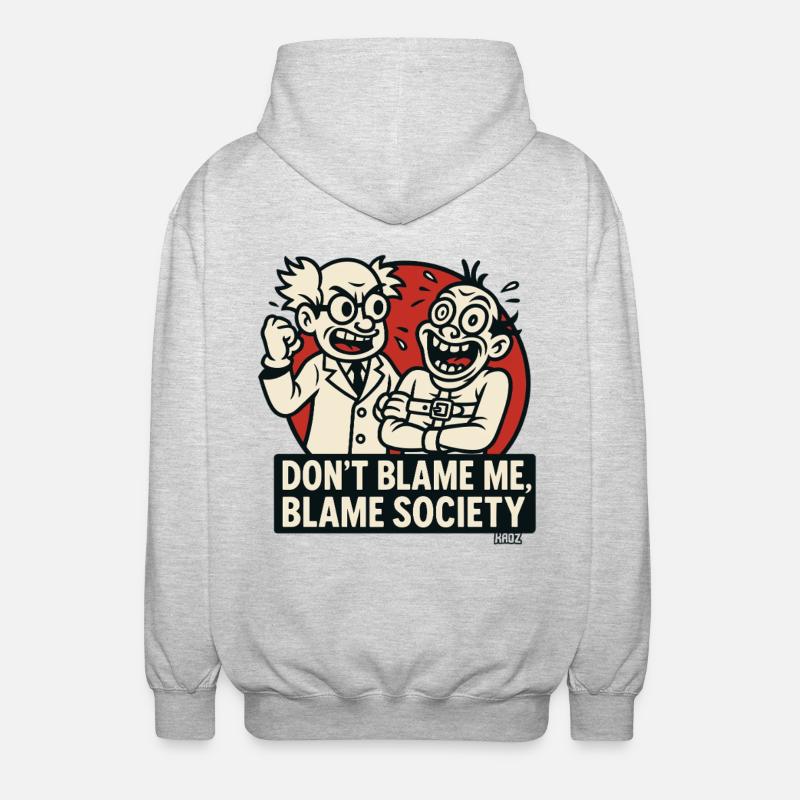 Duo scientifique Société de la Responsabilité - Veste à capuche unisexe - gris clair chiné