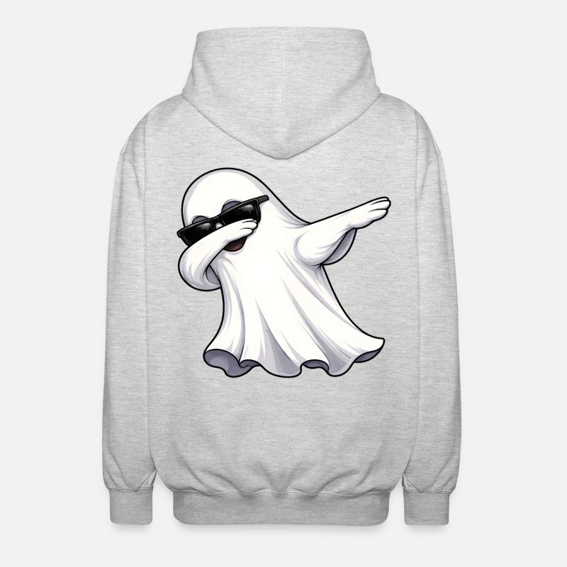Dabbing Ghost - Unisex Hooded Jacket - light heather grey