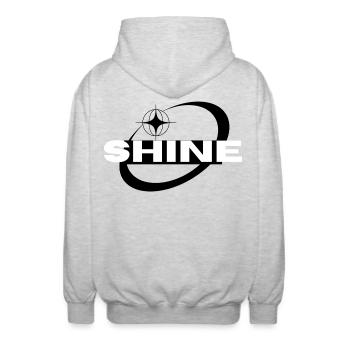 Shine Y2K - Unisex Hooded Jacket - light heather grey - Back - AI Model Male 185 light (185cm)
