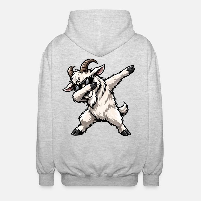 Chèvre à tamponner - Veste à capuche unisexe - gris clair chiné