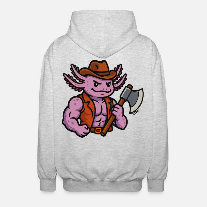 Goblinoïde Aoxolotl Bûcheron Guerrier - Veste à capuche unisexe - gris clair chiné