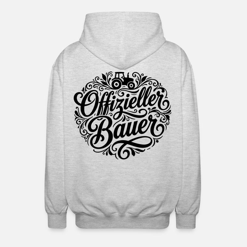 Offizieller Bauer - Unisex Kapuzenjacke - Hellgrau meliert