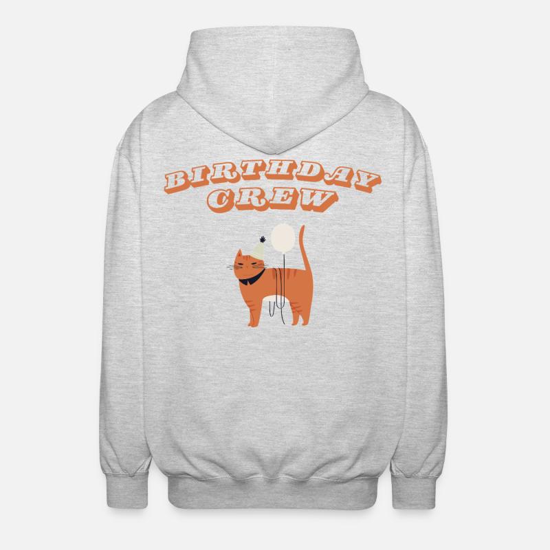 Birthday Crew - Unisex Kapuzenjacke - Hellgrau meliert