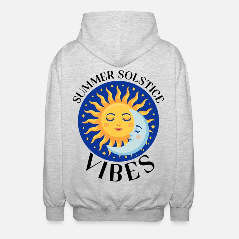 Litha Pagan Solstice d’été Midsommar - Veste à capuche unisexe - gris clair chiné