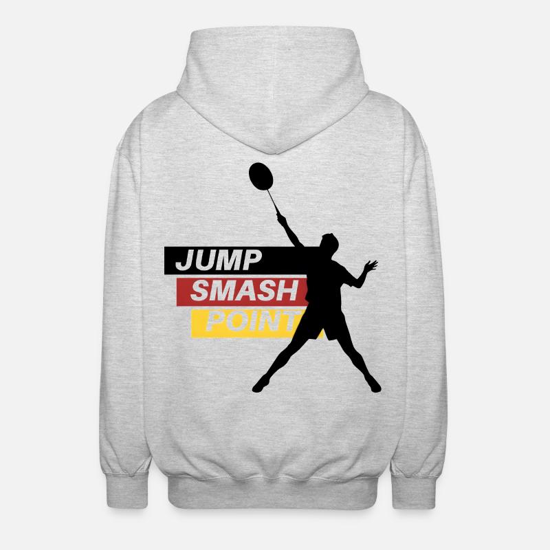 Point de smash de saut - Veste à capuche unisexe - gris clair chiné