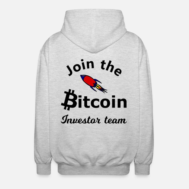 Le bitcoin s’envole vers la lune - Veste à capuche unisexe - gris clair chiné