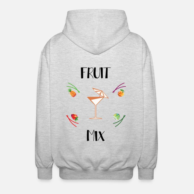 fruit mix - Unisex Kapuzenjacke - Hellgrau meliert