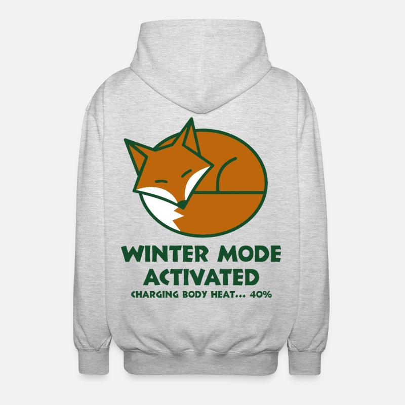 Winter Fox Activated - Unisex Hooded Jacket - light heather grey
