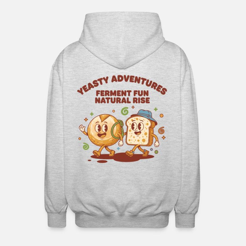 Sourdough Bread Baking Baker Sourdough Starter - Unisex Hooded Jacket - light heather grey