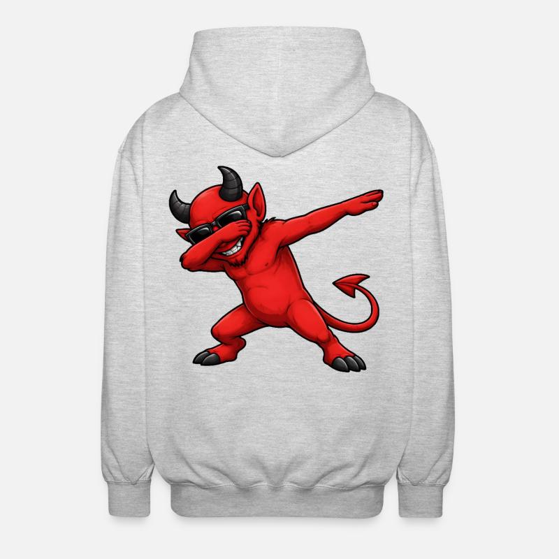 Diable Dab - Veste à capuche unisexe - gris clair chiné