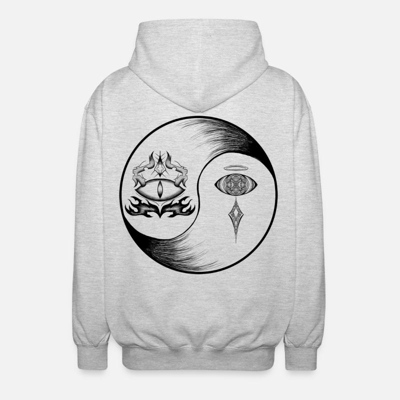 Finde die Ruhe in dir - Unisex Kapuzenjacke - Hellgrau meliert