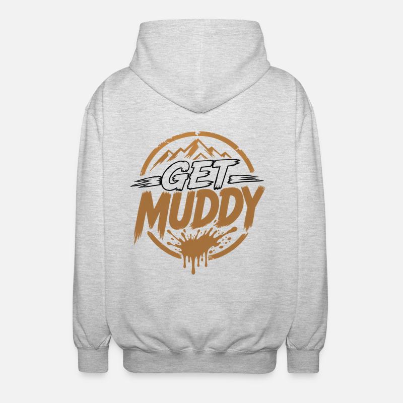Get Muddy - Unisex Hooded Jacket - light heather grey